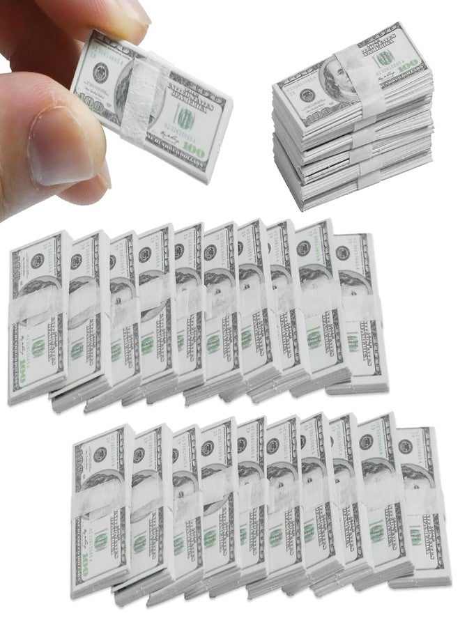 Gabrella 375 Pcs 1:12 Dollhouse Miniature Scene Model Mini Dollar Bills, Fake Bills for Dollhouse Scene Model Craft Supply Dollhouse Accessories - Image 1